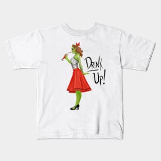 Zombie Girl Wants You To Drink Up Kids T-Shirt